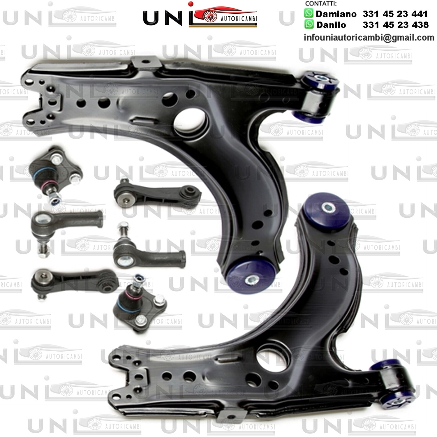 4 bracci Anteriori Rinforzati in Poliuretano TA Technix con boccole in PU VW Golf IV / Audi / Seat / Skoda / VW