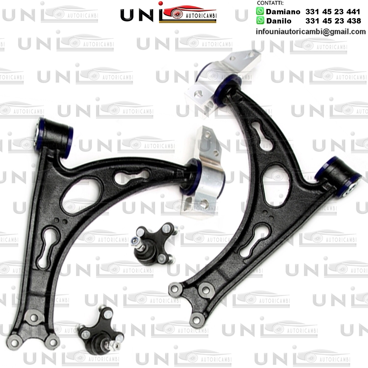 4 bracci Anteriori Rinforzati in Poliuretano TA Technix con boccole in PU VW Golf V + VI / Audi A3 / Seat Altea / Skoda / VW