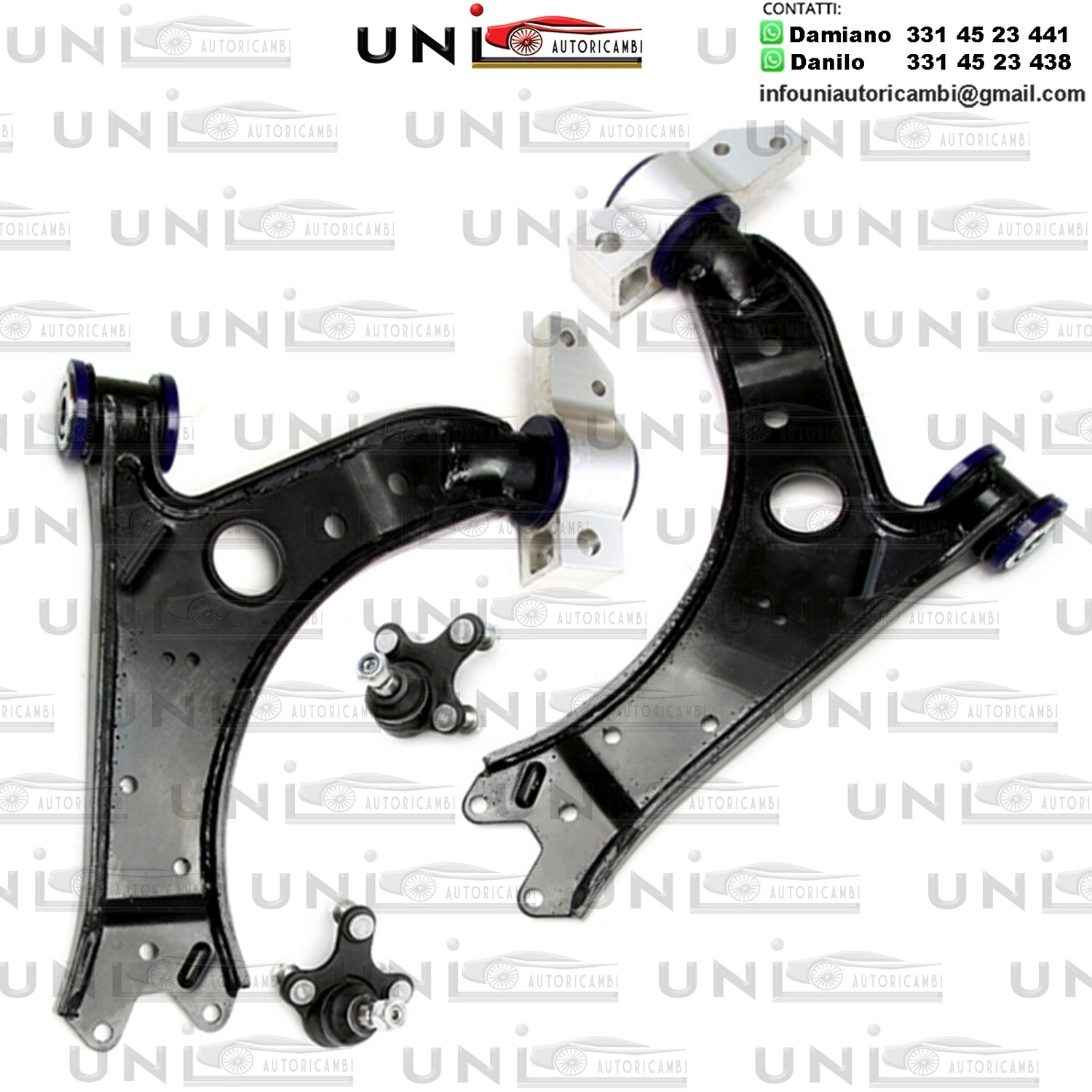 4 bracci Anteriori Rinforzati in Poliuretano TA Technix con boccole in PU VW Golf V + VI / Audi / Seat / Skoda / Vw