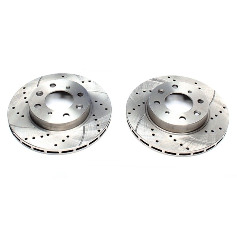 2X Dischi Sportivi Autoventilati Anteriori Baffati Forati Mitsubishi Carisma / Carisma Stufenheck / Lancer V+VI / Lancer V SW / Proton Jumback / Pesona 300 / Persona 400/ Persona 400 Hachback / Satria