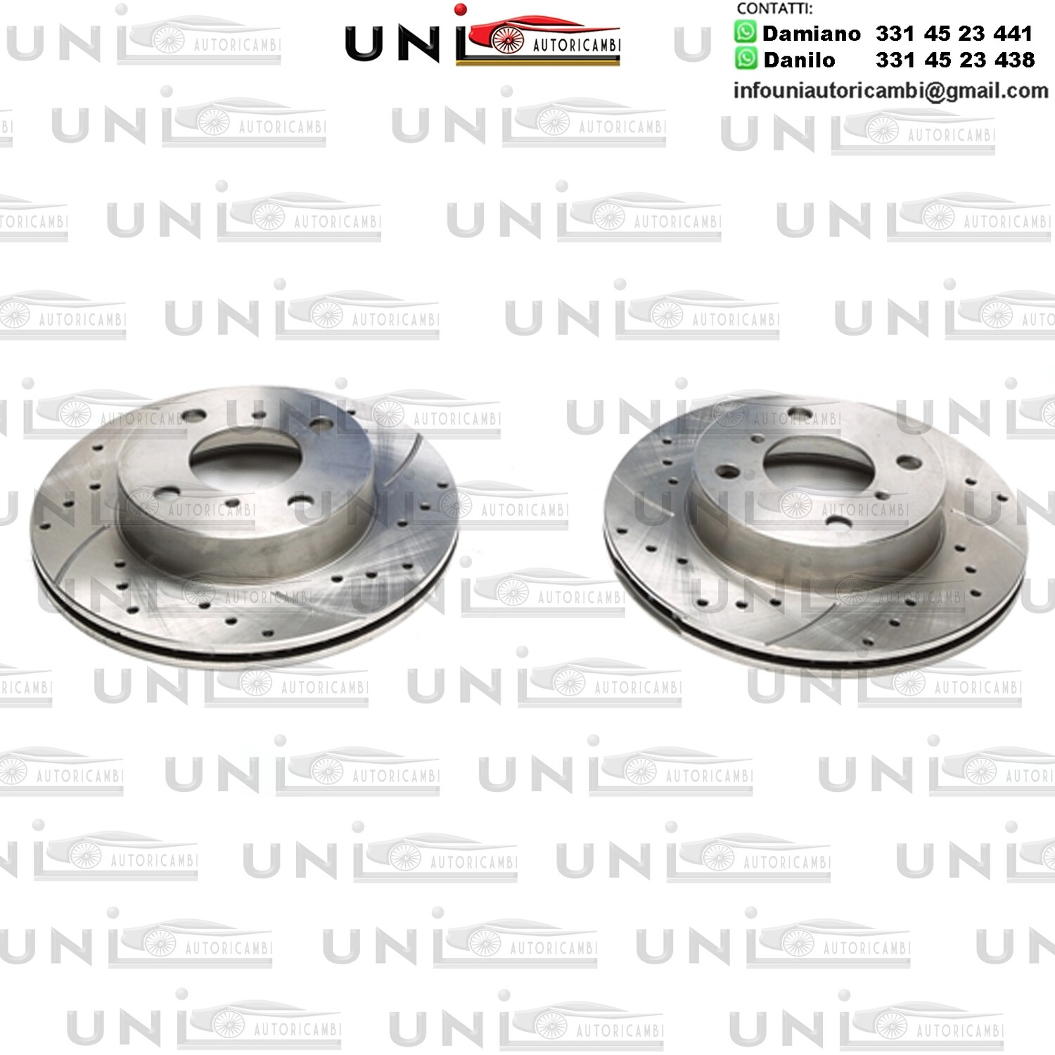 2X Dischi Sportivi Autoventilati Anteriori Baffati Forati Suzuki Alto / Wagon R+