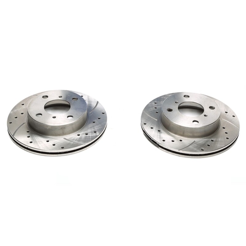 2X Dischi Sportivi Autoventilati Anteriori Baffati Forati Suzuki Alto / Wagon R+