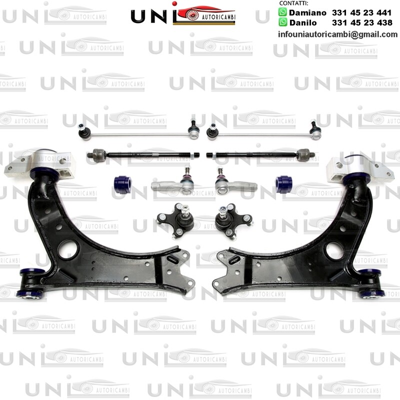 4 bracci Anteriori Rinforzati in Poliuretano TA Technix con boccole in PU VW Golf V + VI / Audi / Seat / Skoda / VW