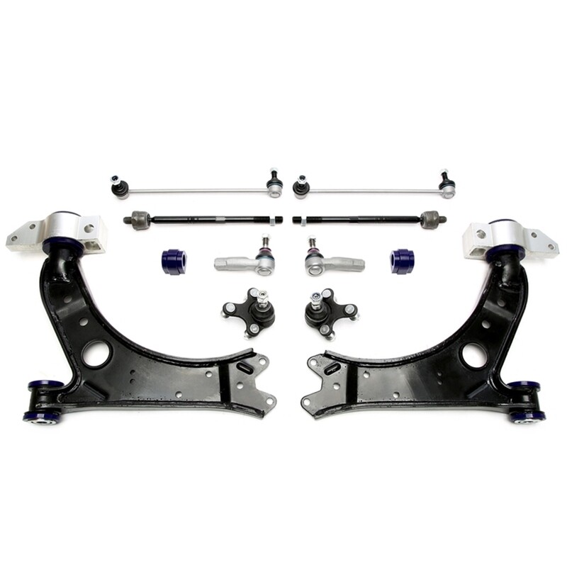 4 bracci Anteriori Rinforzati in Poliuretano TA Technix con boccole in PU VW Golf V + VI / Audi / Seat / Skoda / VW