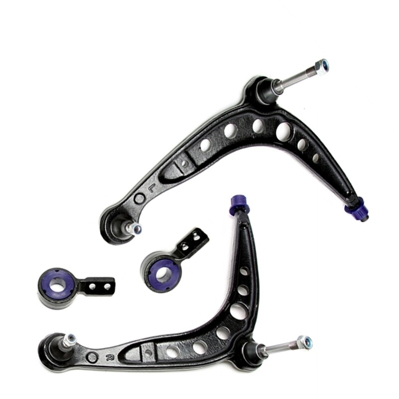 4 bracci Anteriori Rinforzati in Poliuretano TA Technix Braccio trasversale con boccole eccentriche in PU BMW Serie 3 E30 M3 / ALPINA B3