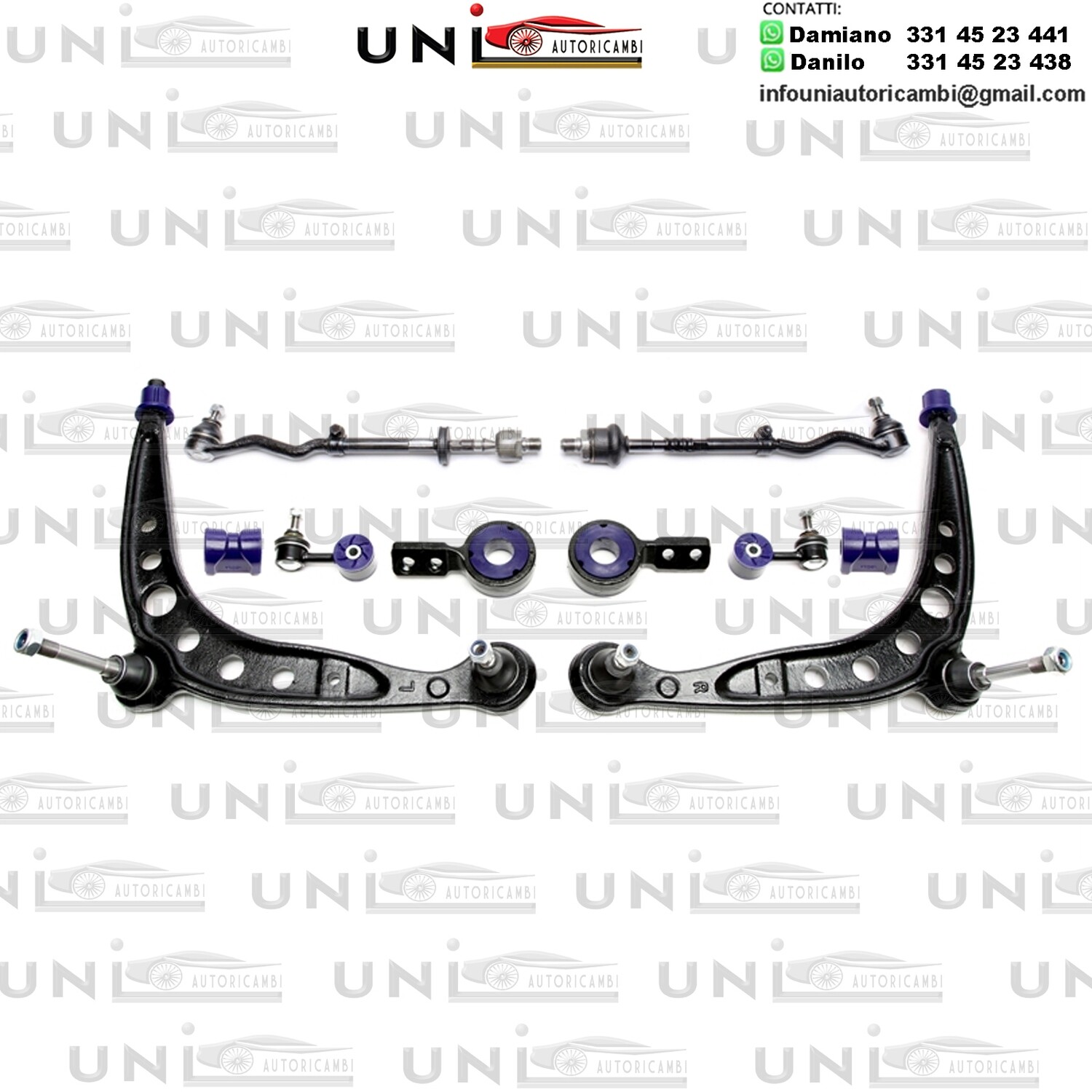 4 bracci Anteriori Rinforzati in Poliuretano TA Technix Braccio trasversale con boccole eccentriche in PU BMW Serie 3 E30 M3