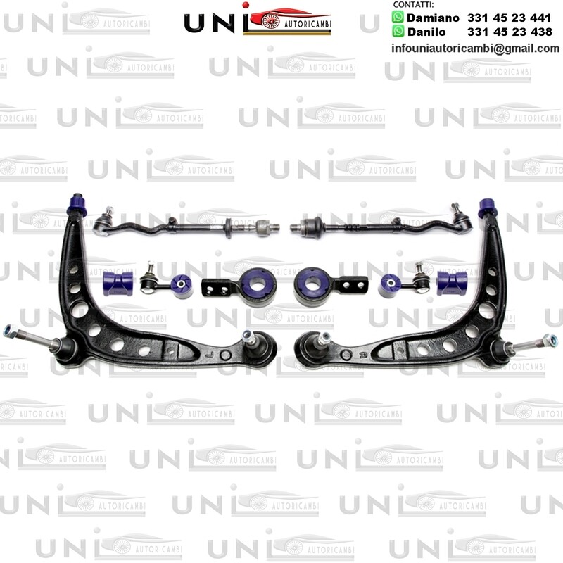 4 bracci Anteriori Rinforzati in Poliuretano TA Technix Braccio trasversale con boccole eccentriche in PU BMW Serie 3 E30 M3