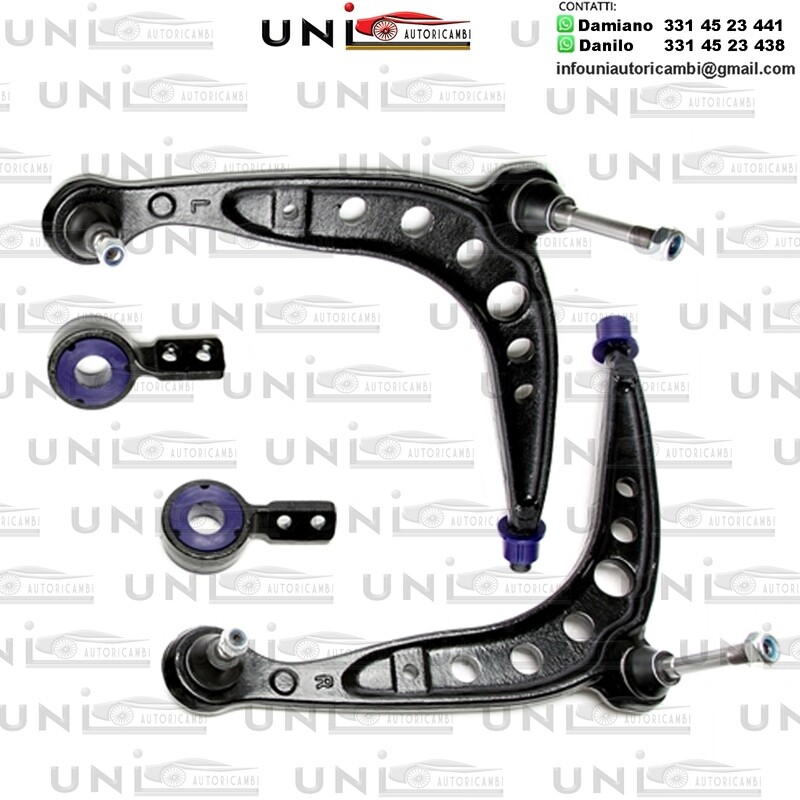 4 bracci Anteriori Rinforzati in Poliuretano TA Technix Braccio trasversale con boccole in PU BMW Serie 3 E30 / Z1