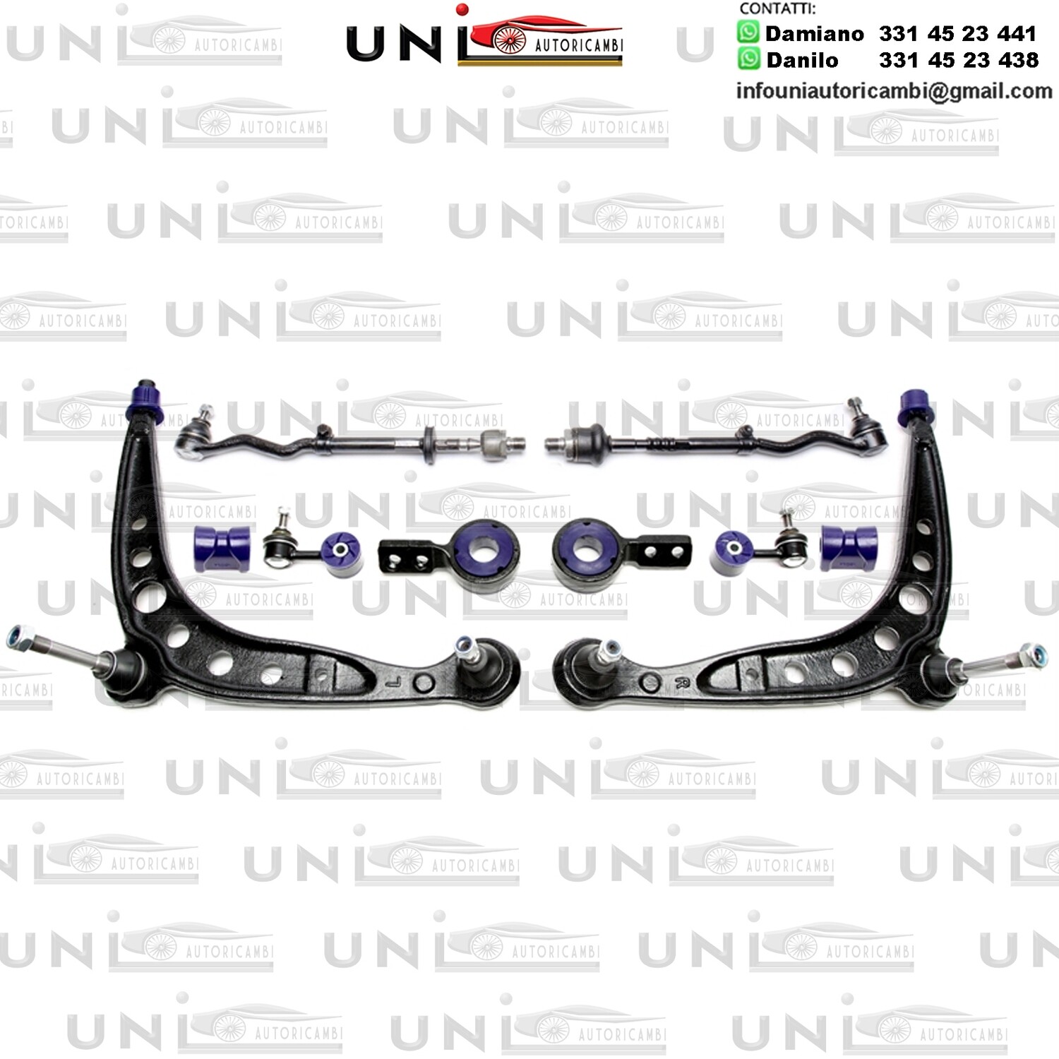 4 bracci Anteriori Rinforzati in Poliuretano TA Technix Braccio trasversale con boccole in PU BMW Serie 3 E30 / Z1