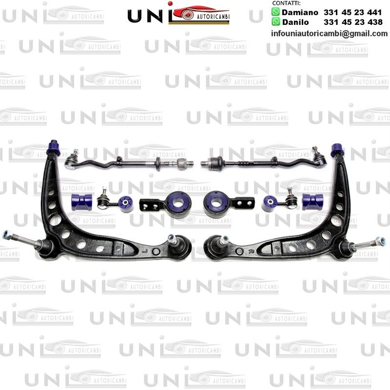 4 bracci Anteriori Rinforzati in Poliuretano TA Technix Braccio trasversale con boccole in PU BMW Serie 3 E30 / Z1