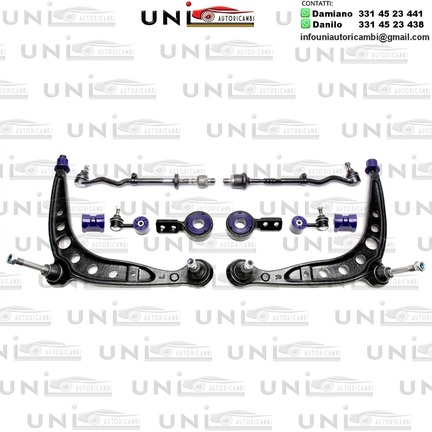 4 bracci Anteriori Rinforzati in Poliuretano TA Technix Braccio trasversale con boccole in PU BMW Serie 3 E30 / Z1