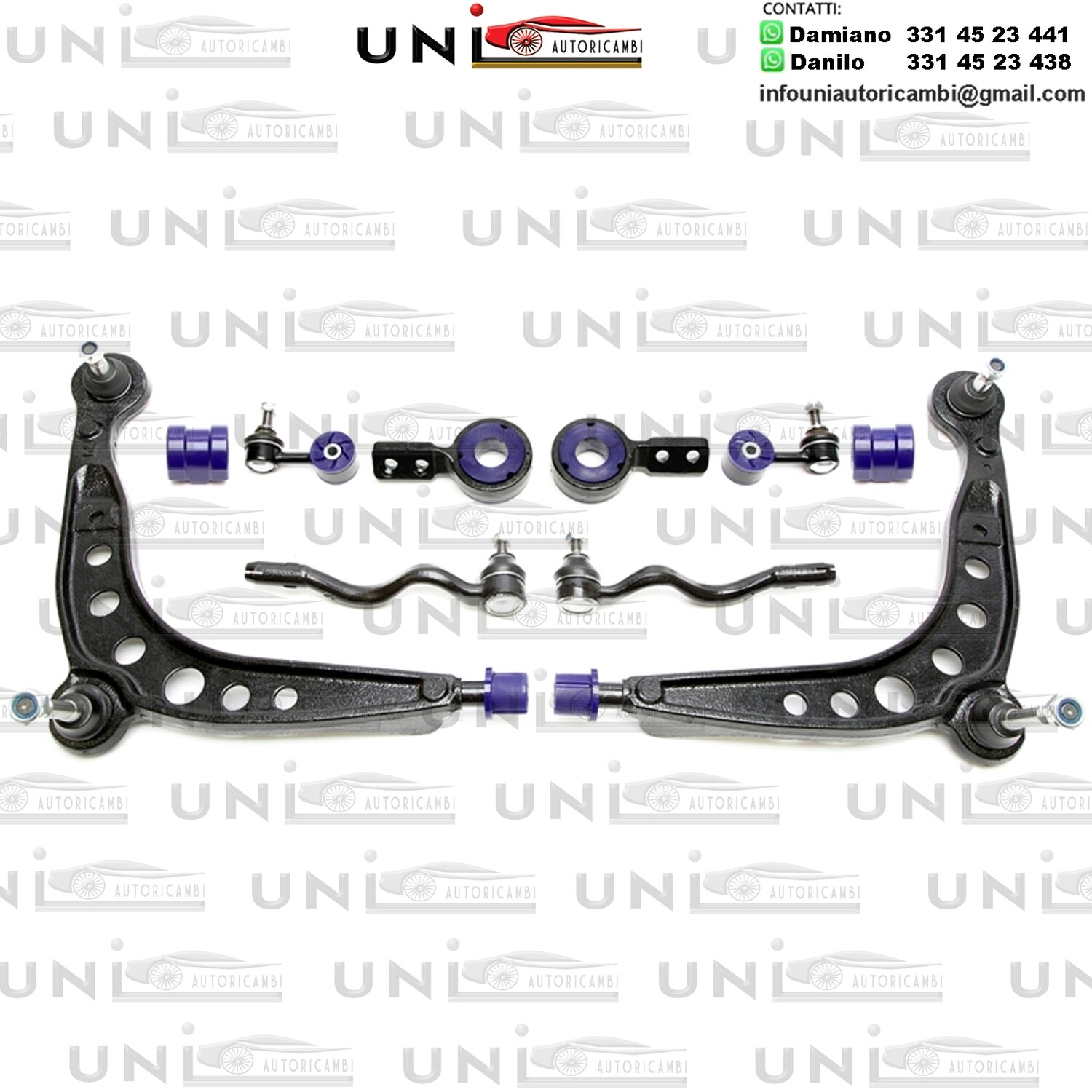 4 bracci Anteriori Rinforzati in Poliuretano TA Technix Set bracci trasversali con boccole in PU BMW Serie 3 E36 Serie Compact / 3 E36 / Z3 Roadster / Coupé