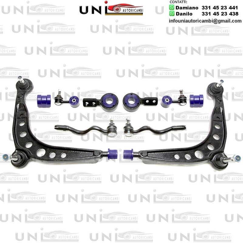 4 bracci Anteriori Rinforzati in Poliuretano TA Technix Set bracci trasversali con boccole in PU BMW Serie 3 E36 Serie Compact / 3 E36 / Z3 Roadster / Coupé
