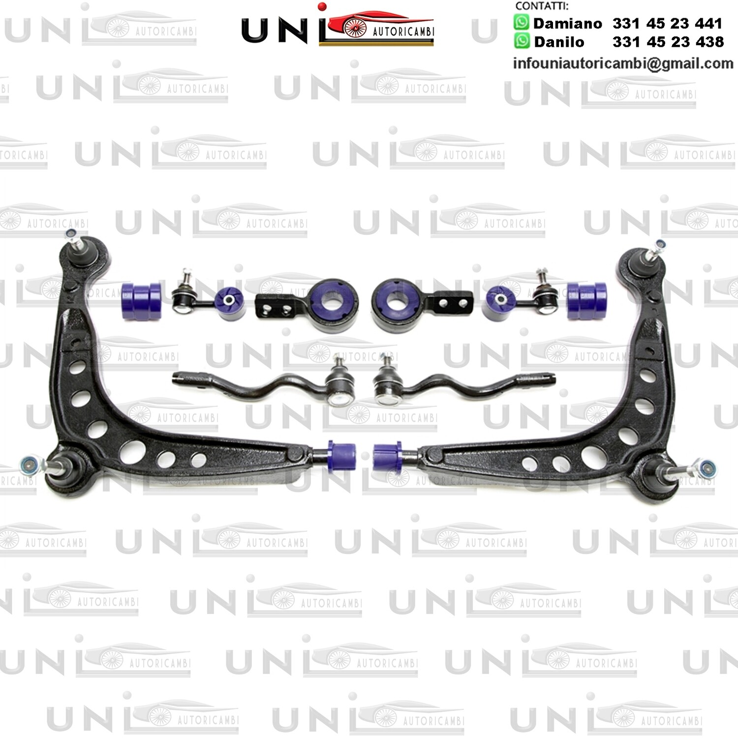 4 bracci Anteriori Rinforzati in Poliuretano TA Technix Set bracci trasversali con boccole in PU BMW Serie 3 E36 Serie Compact / 3 E36 / Z3 Roadster / Coupé