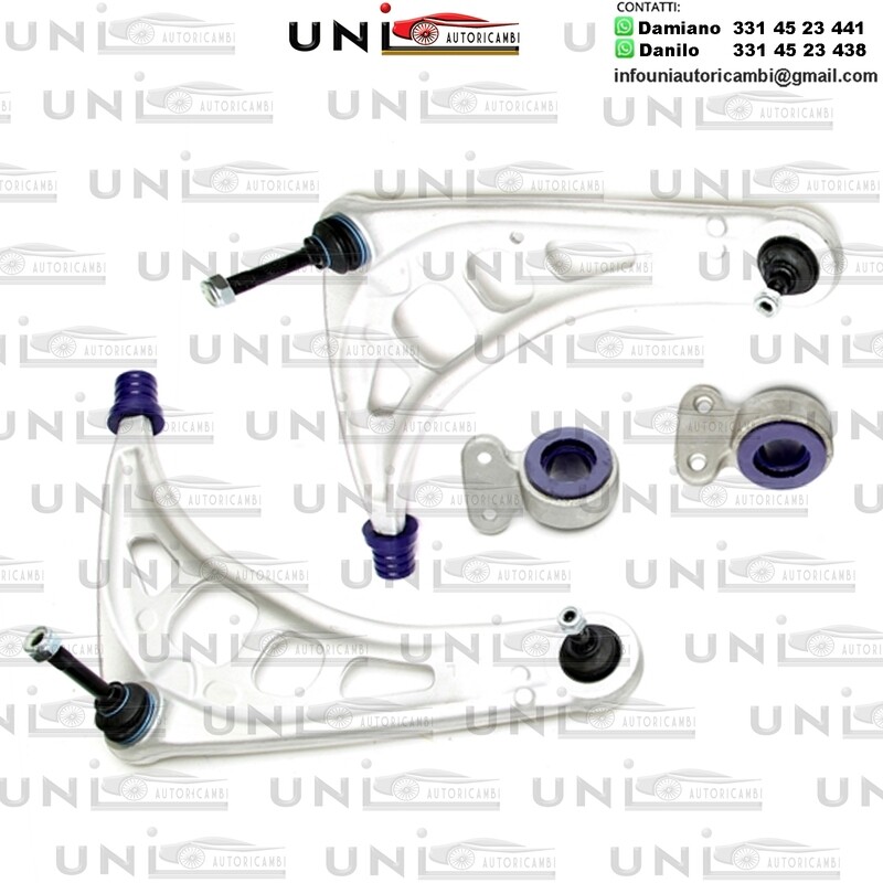 4 bracci Anteriori Rinforzati in Poliuretano TA Technix Braccio trasversale con boccole in PU BMW serie 3 E46 / Z4