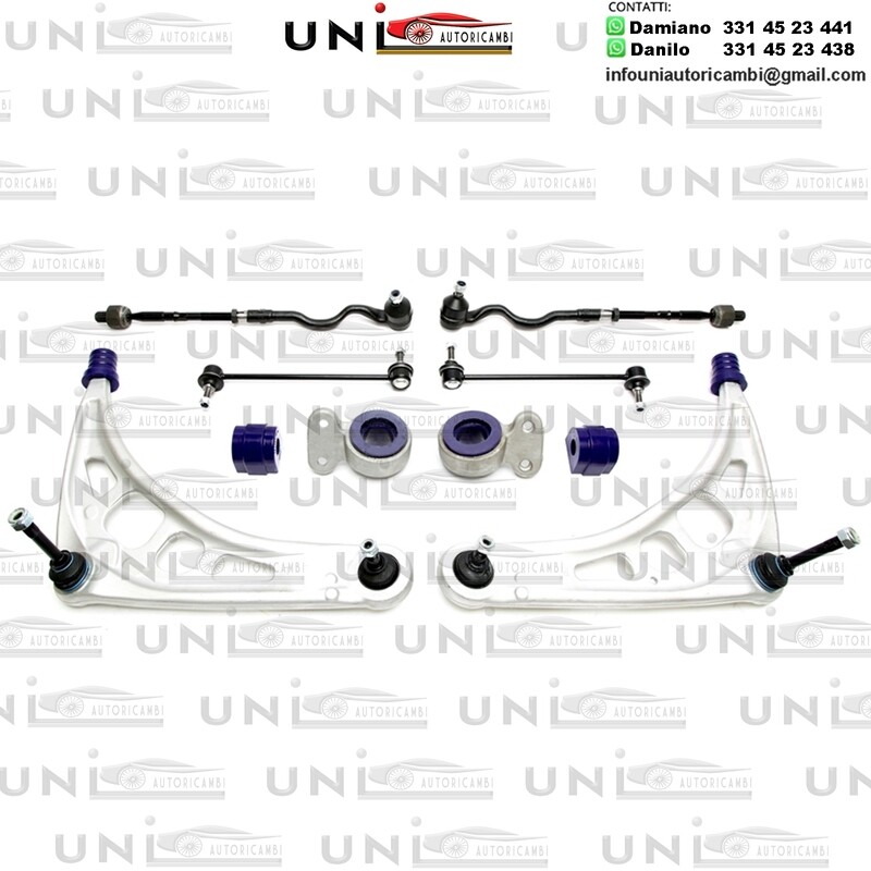 4 bracci Anteriori Rinforzati in Poliuretano TA Technix Braccio trasversale con boccole in PU BMW serie 3 E46 / Z4