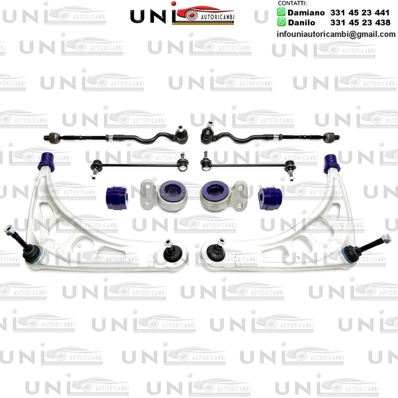 4 bracci Anteriori Rinforzati in Poliuretano TA Technix Braccio trasversale con boccole in PU BMW serie 3 E46 / Z4