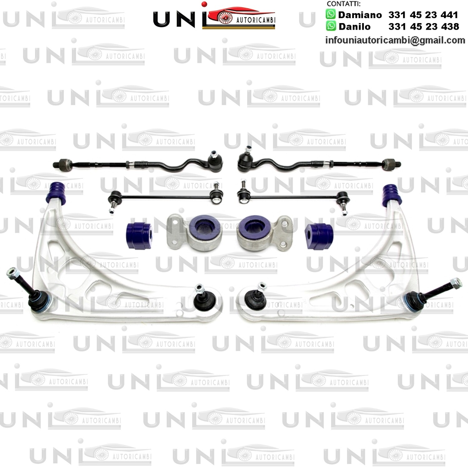 4 bracci Anteriori Rinforzati in Poliuretano TA Technix Braccio trasversale con boccole in PU BMW serie 3 E46 / Z4