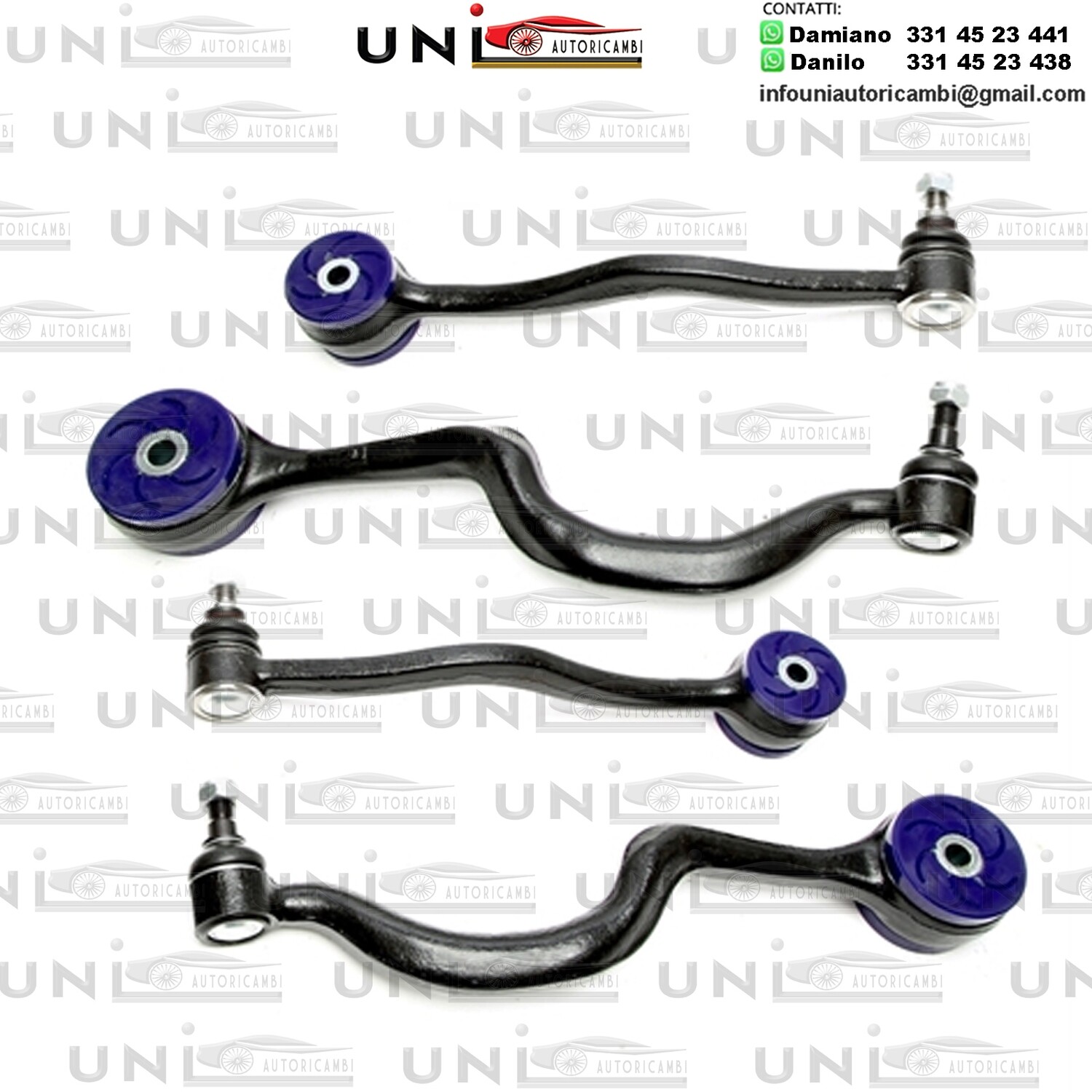 4 bracci Anteriori Rinforzati in Poliuretano TA Technix Braccio trasversale con boccole in PU BMW Serie 5 E34