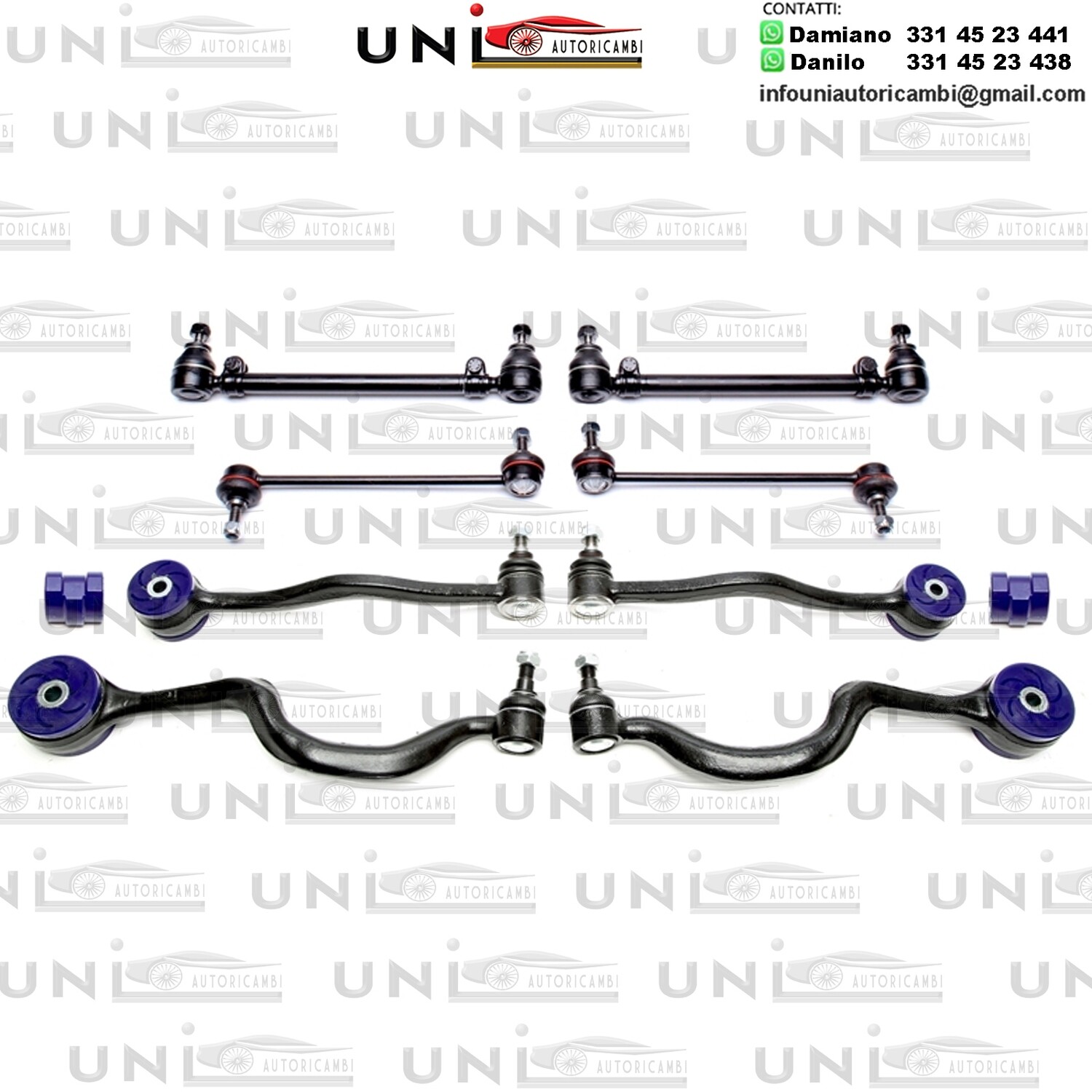 4 bracci Anteriori Rinforzati in Poliuretano TA Technix Braccio trasversale con boccole in PU BMW Serie 5 E34