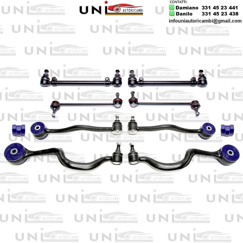4 bracci Anteriori Rinforzati in Poliuretano TA Technix Braccio trasversale con boccole in PU BMW Serie 5 E34