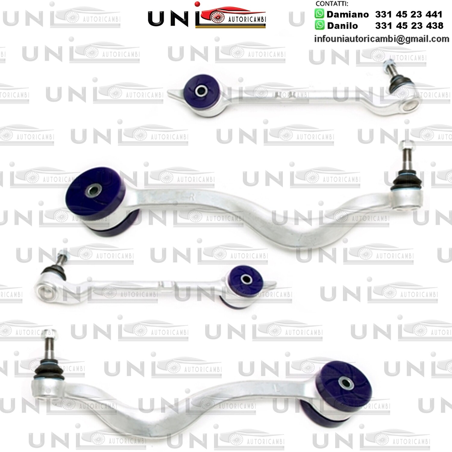 4 bracci Anteriori Rinforzati in Poliuretano TA Technix Braccio trasversale con boccole in PU adatte per BMW Serie 5 E39