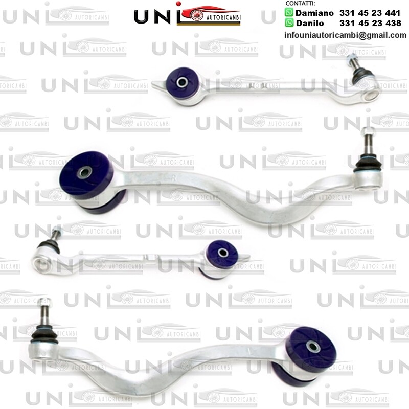 4 bracci Anteriori Rinforzati in Poliuretano TA Technix Braccio trasversale con boccole in PU adatte per BMW Serie 5 E39