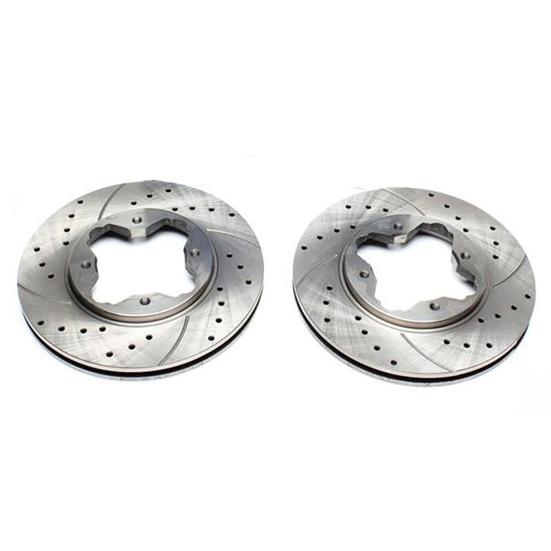 2X Dischi Sportivi Anteriori Baffati Forati Honda Accord IV / Accord IV Coupe / Accord V / Rover 600