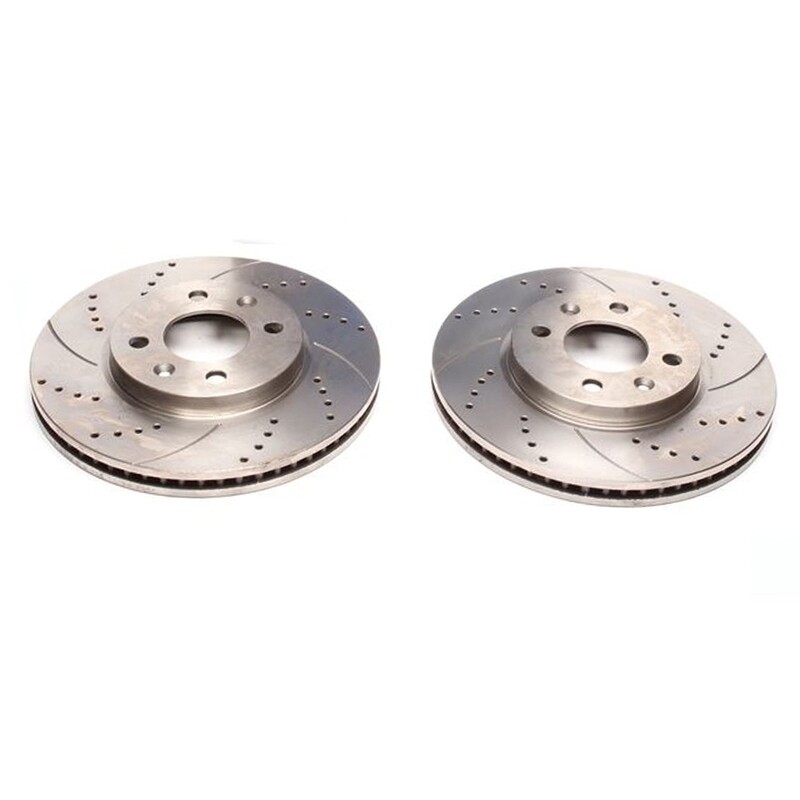2X Dischi Sportivi Anteriori Baffati Forati Saab 9000 Hatchback da 01.1989 a 12.1998, 9000 da 01.1989 a 01.1993