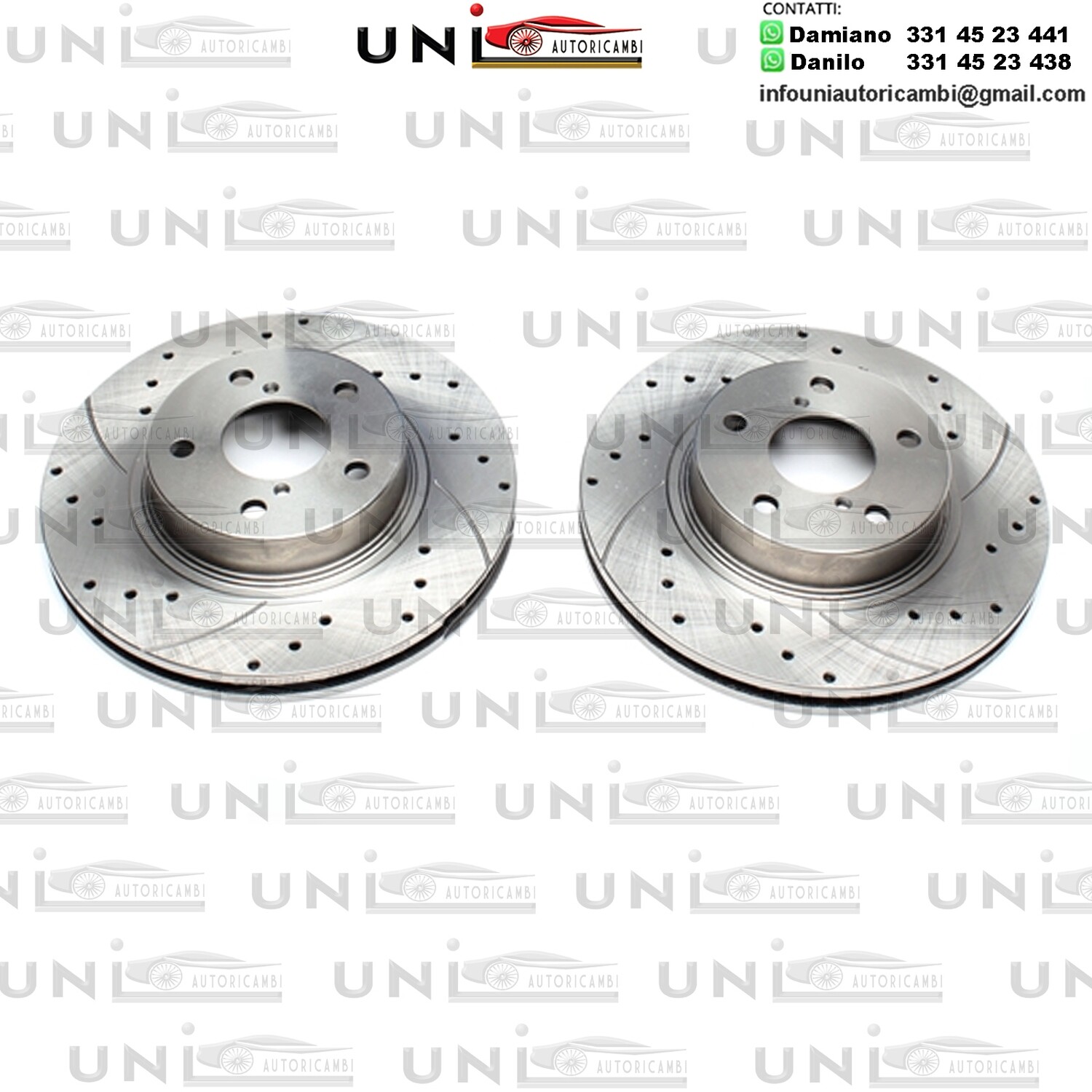 2X Dischi Sportivi Autoventilati Anteriori Baffati Forati passend für Subaru Impreza Coupe / Impreza Stufenheck / Impreza Station Wagon Impreza Schrägheck / Legacy I / Legacy I Station Wagon / Legacy