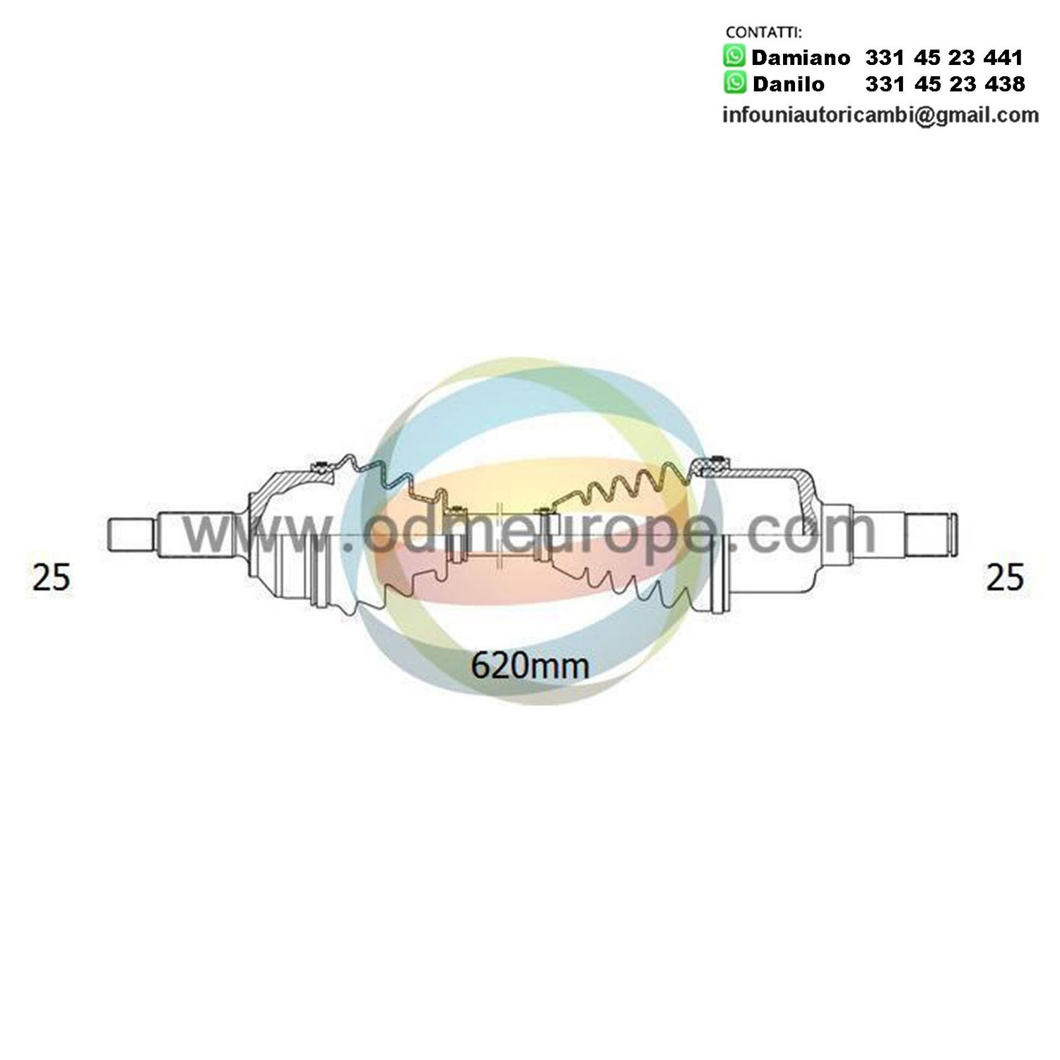 SEMIASSE/ALBERO MOTORE CAMBIO VELOCITÀ MANUALE ASSALE ANTERIORE SX PER: ALFA ROMEO 147 (937_) DAL 2000 - , ALFA ROMEO GT (937_) DAL 2003 -