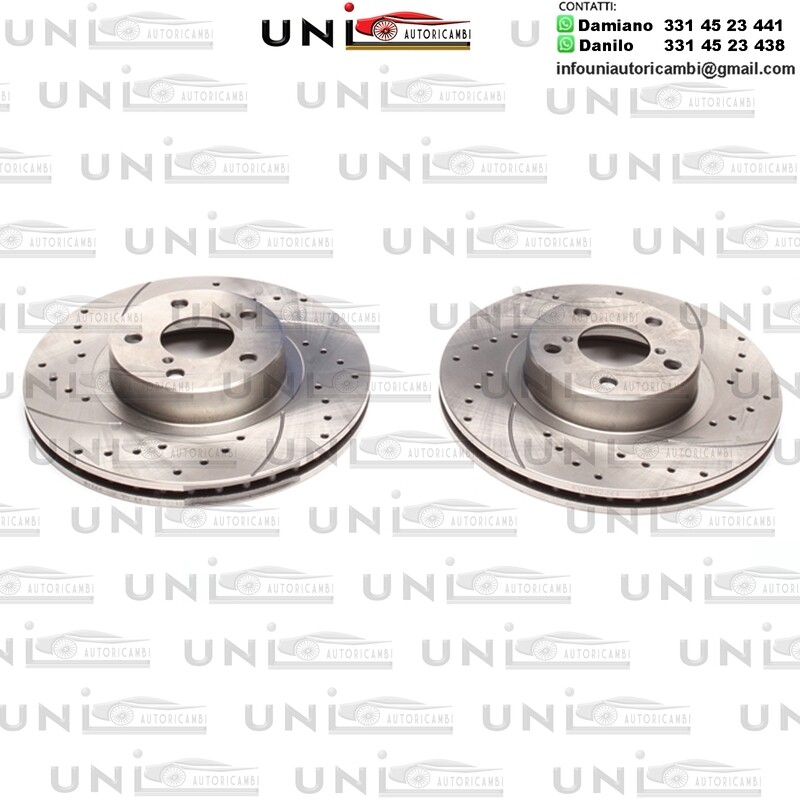2X Dischi Sportivi Autoventilati Anteriori Baffati Forati Subaru BRZ / Forester / Impreza Stufenheck / Legacy I-V / Outback