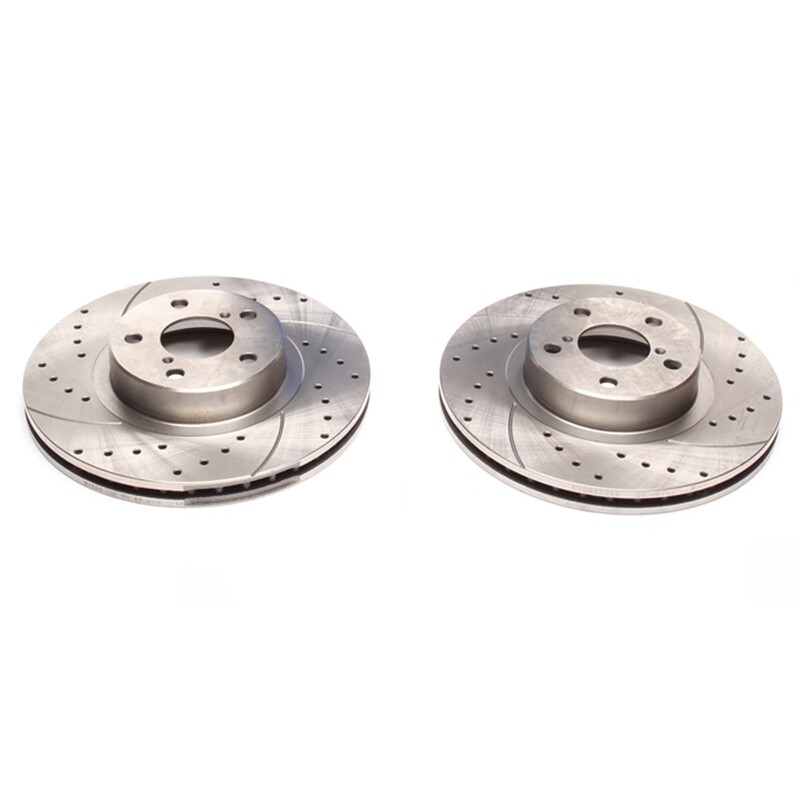 2X Dischi Sportivi Autoventilati Anteriori Baffati Forati Subaru BRZ / Forester / Impreza Stufenheck / Legacy I-V / Outback