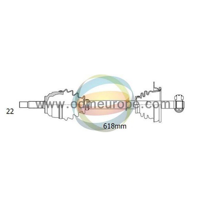 SEMIASSE/ALBERO MOTORE CAMBIO VELOCITÀ MANUALE ASSALE ANTERIORE SX PER: FIAT DOBLO Cargo (223_) DAL 2000 - / DOBLO MPV (119_, 223_) DAL 2001 -