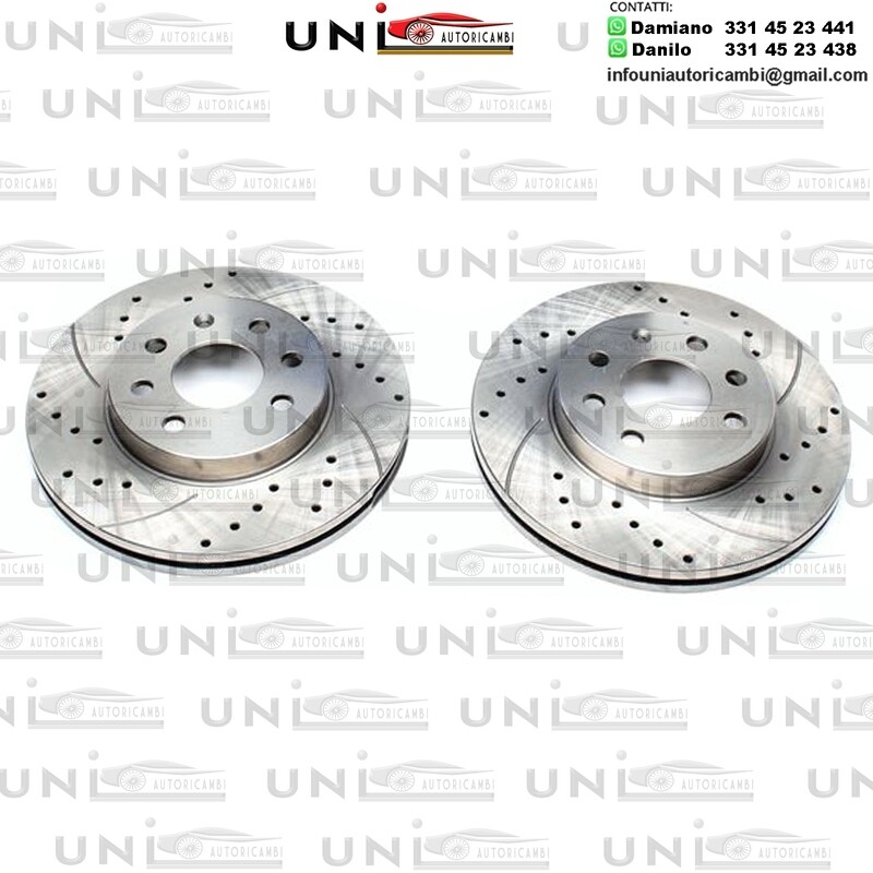 2X Dischi Sportivi Anteriori Baffati Forati Daewoo Nubira / Nubira Stufenheck / Nubira Wagon