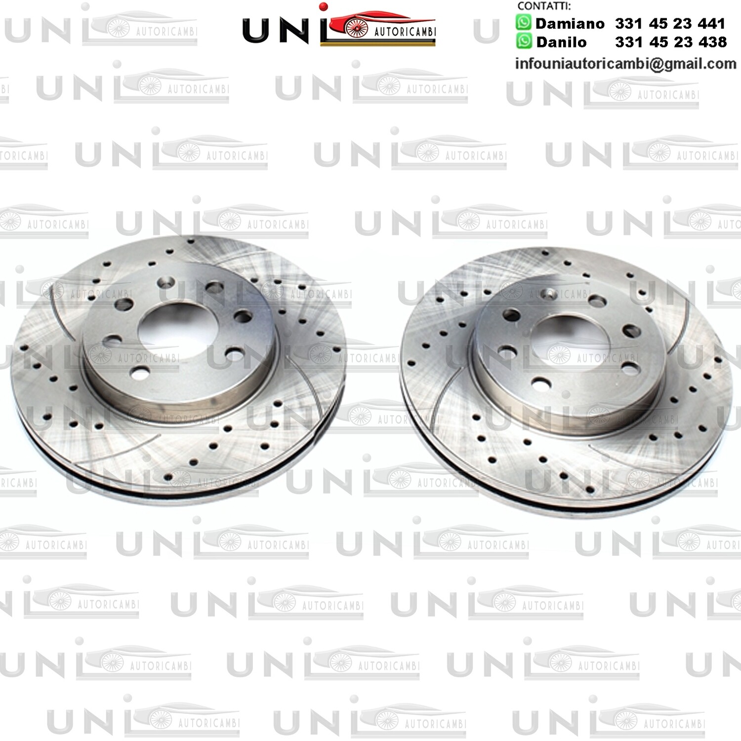 2X Dischi Sportivi Autoventilati Posteriori Baffati Forati Lexus LX / Toyota Land Cruiser100