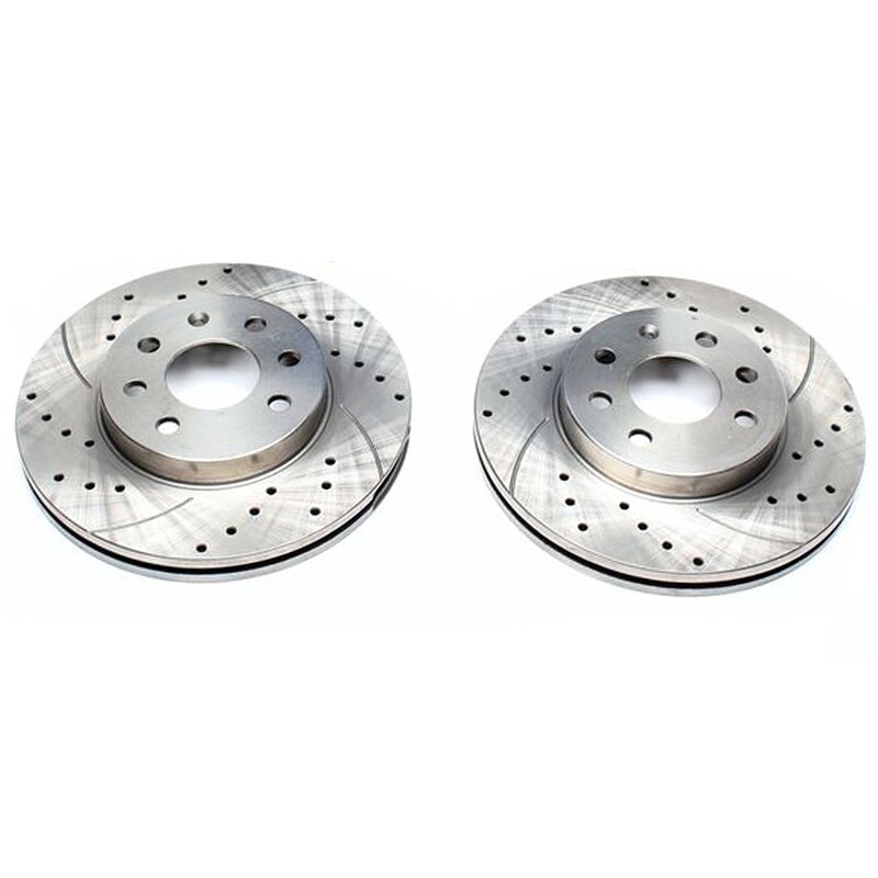 2X Dischi Sportivi Anteriori Baffati Forati Land Rover Range Rover II (LP) da 07.1994 a 03.2002