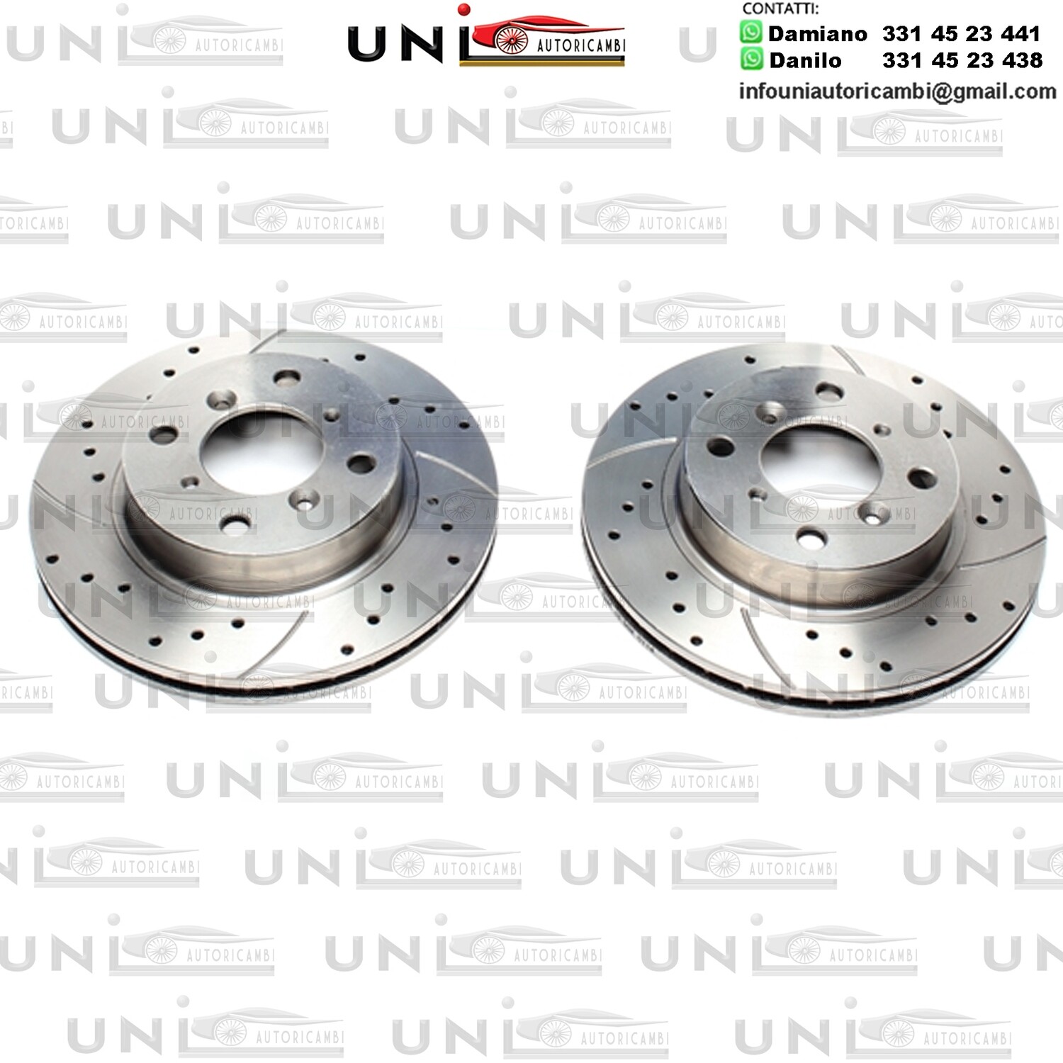 2X Dischi Sportivi Autoventilati Anteriori Baffati Forati passend für Suzuki Baleno Kombi / Baleno / Baleno Schrägheck