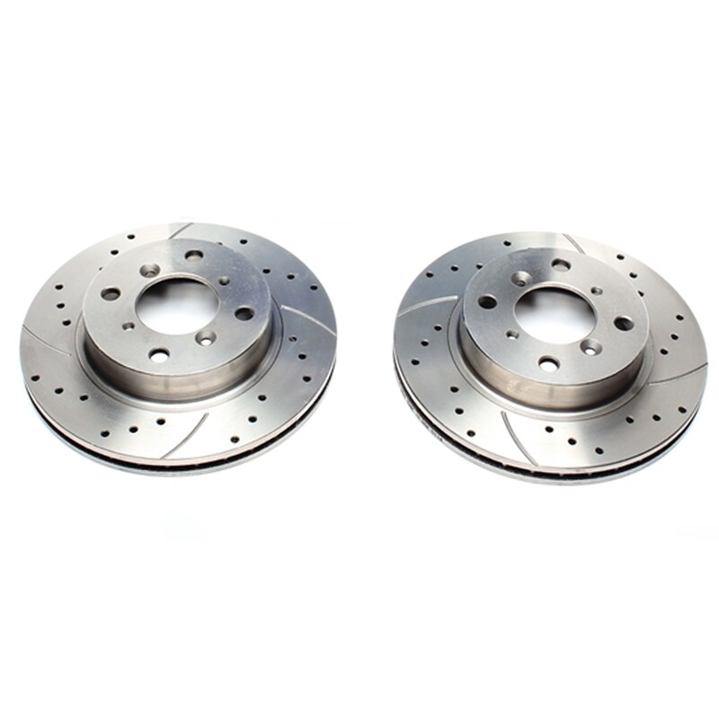2X Dischi Sportivi Autoventilati Anteriori Baffati Forati passend für Suzuki Baleno Kombi / Baleno / Baleno Schrägheck