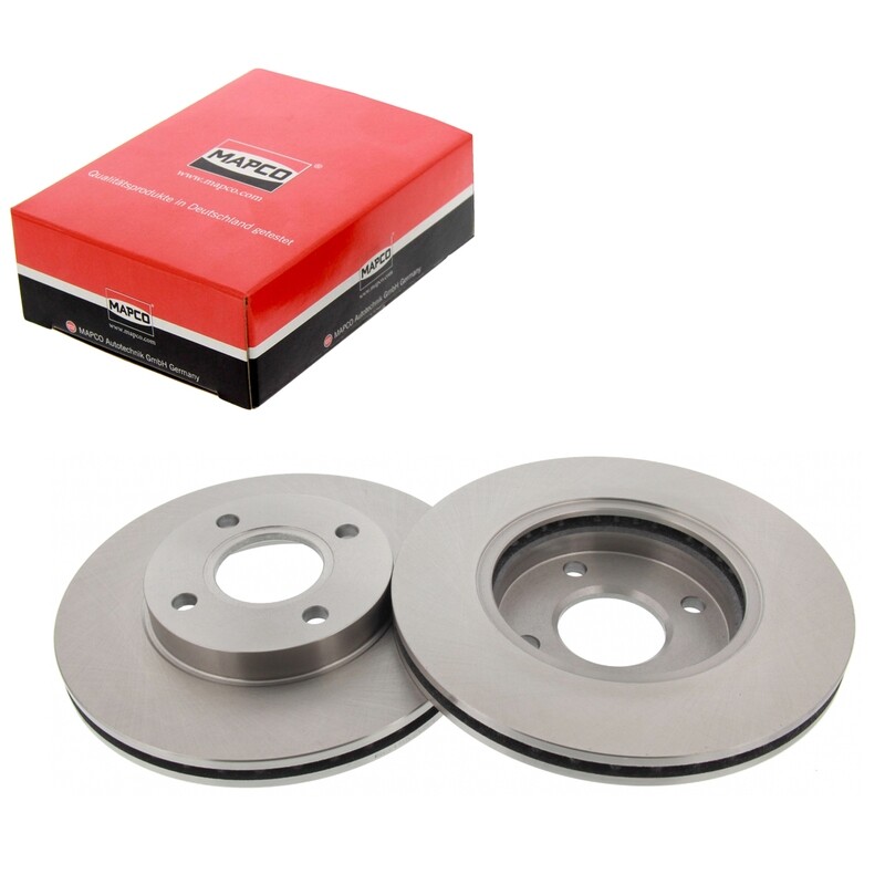 2 Dischi freno ANTERIORI FORD COURIER / FIESTA / IV / V / FOCUS /  FUSION / PUMA / STREET KA / MAZDA 121 III / 2