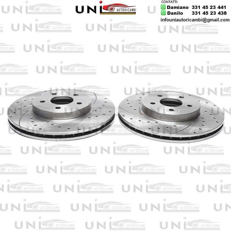 2X Dischi Sportivi Anteriori Baffati Forati Ford Mondeo III / Jaguar X-Type, X-Type Estate