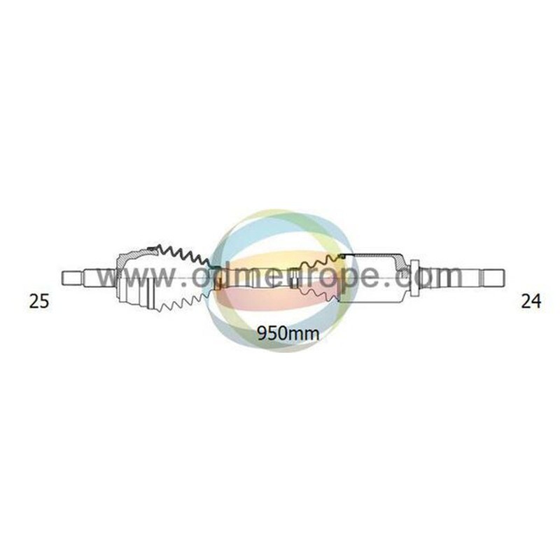 SEMIASSE/ALBERO MOTORE CAMBIO VELOCITÀ MANUALE ASSALE ANTERIORE DX PER: FIAT FIORINO Box Body / Estate (225_) DAL 2007 - / QUBO (225_) DAL 2008 -