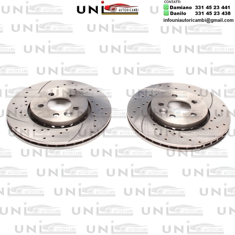 2X Dischi Sportivi Autoventilati Anteriori Baffati Forati passend für MG ZT / MG ZT-T / Rover 75 / Rover 75 Tourer