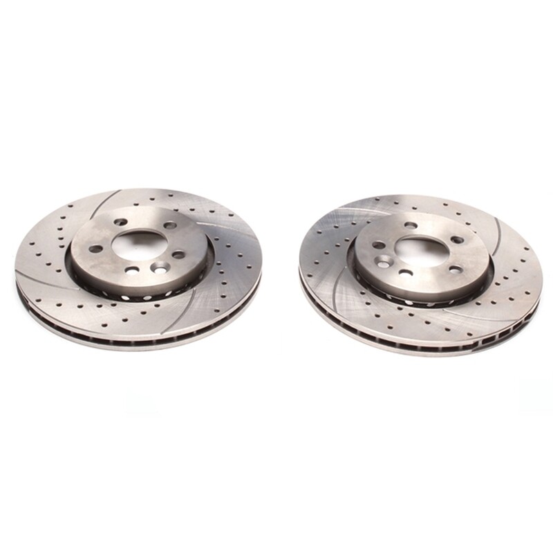 2X Dischi Sportivi Autoventilati Anteriori Baffati Forati passend für MG ZT / MG ZT-T / Rover 75 / Rover 75 Tourer