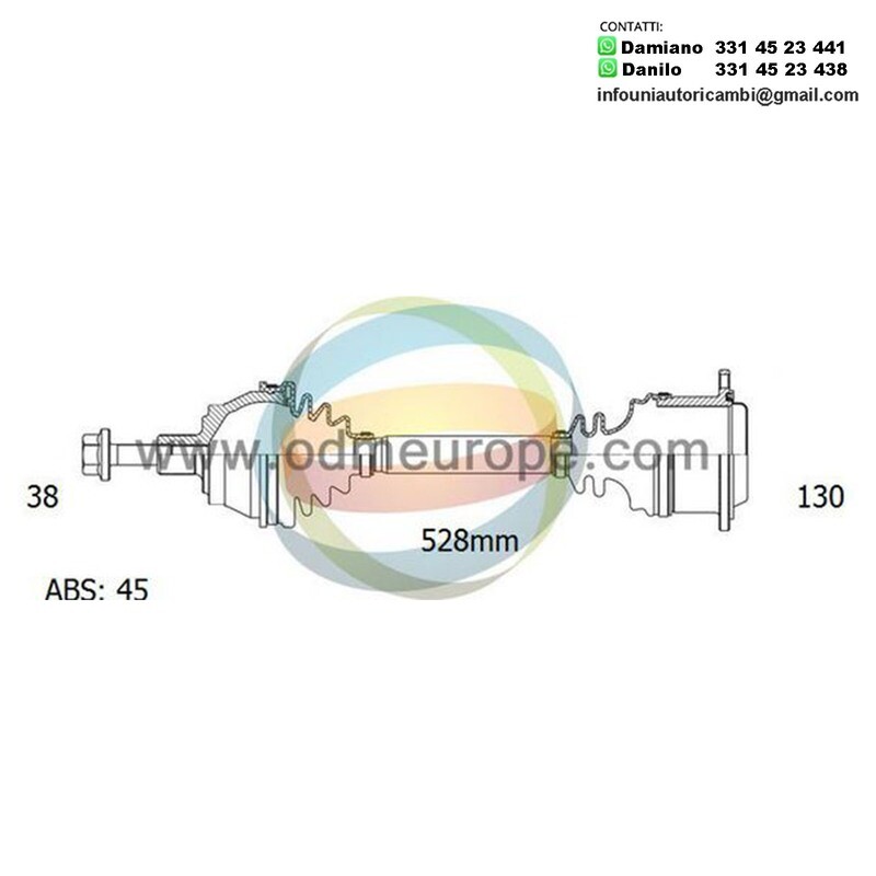 SEMIASSE ANTERIORE SINISTRO Audi A4 [8D2, B5] / Skoda Superb I / Volkswagen	Passat da 2000 a 2005