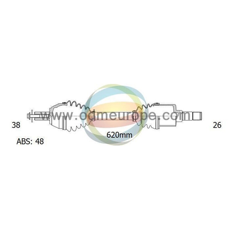 SEMIASSE MANUALE ANTERIORE SINISTRO Ford Galaxy / Seat Alhambra / Volkswagen Sharan da 1995 a 2000