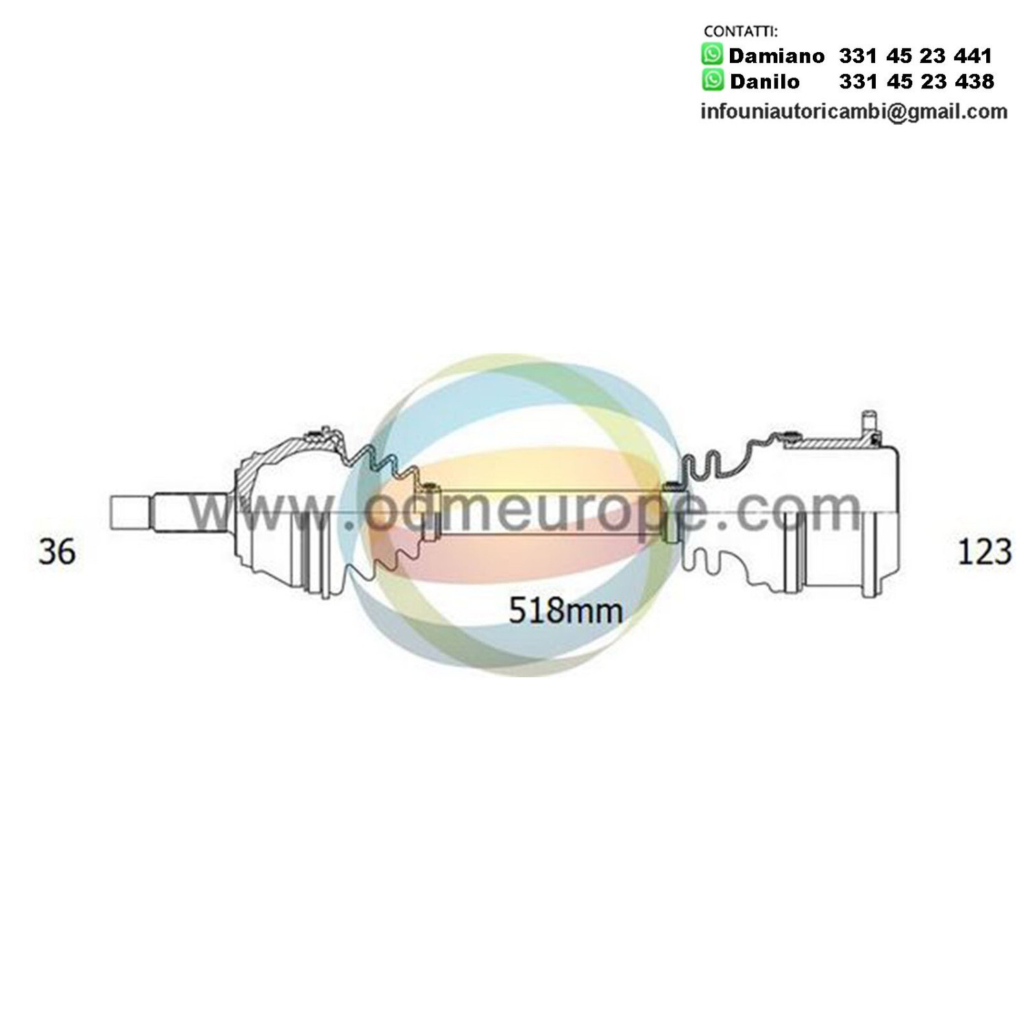 SEMIASSE ANTERIORE SINISTRO A3 [Quattro] [8L1] / Seat	Leon [1M1] / Toledo II / Octavia I / Volkswagen	Golf [4motion Variant]