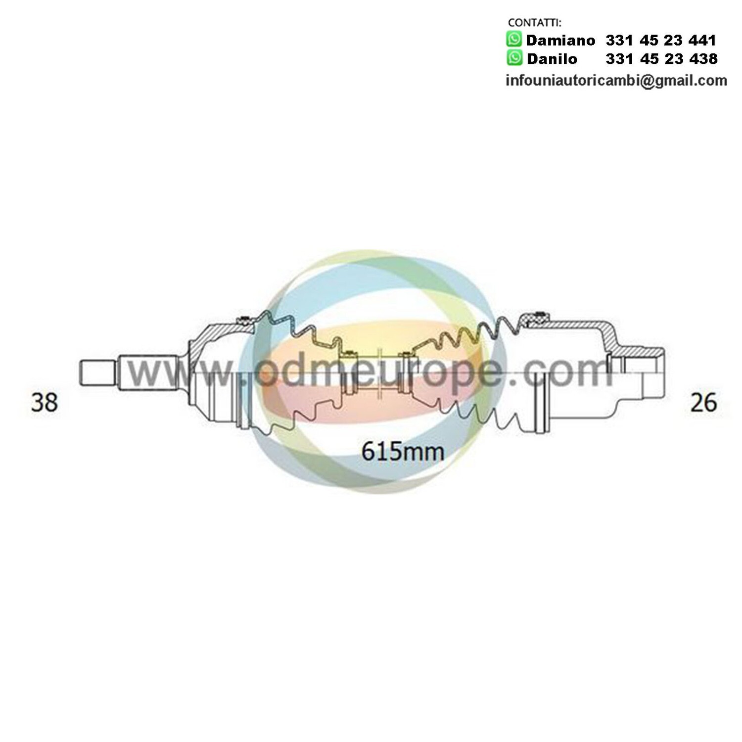 SEMIASSE MANUALE ANTERIORE SINISTRO Volkswagen Transporter Mk5 [4motion] da 2009 a 2016