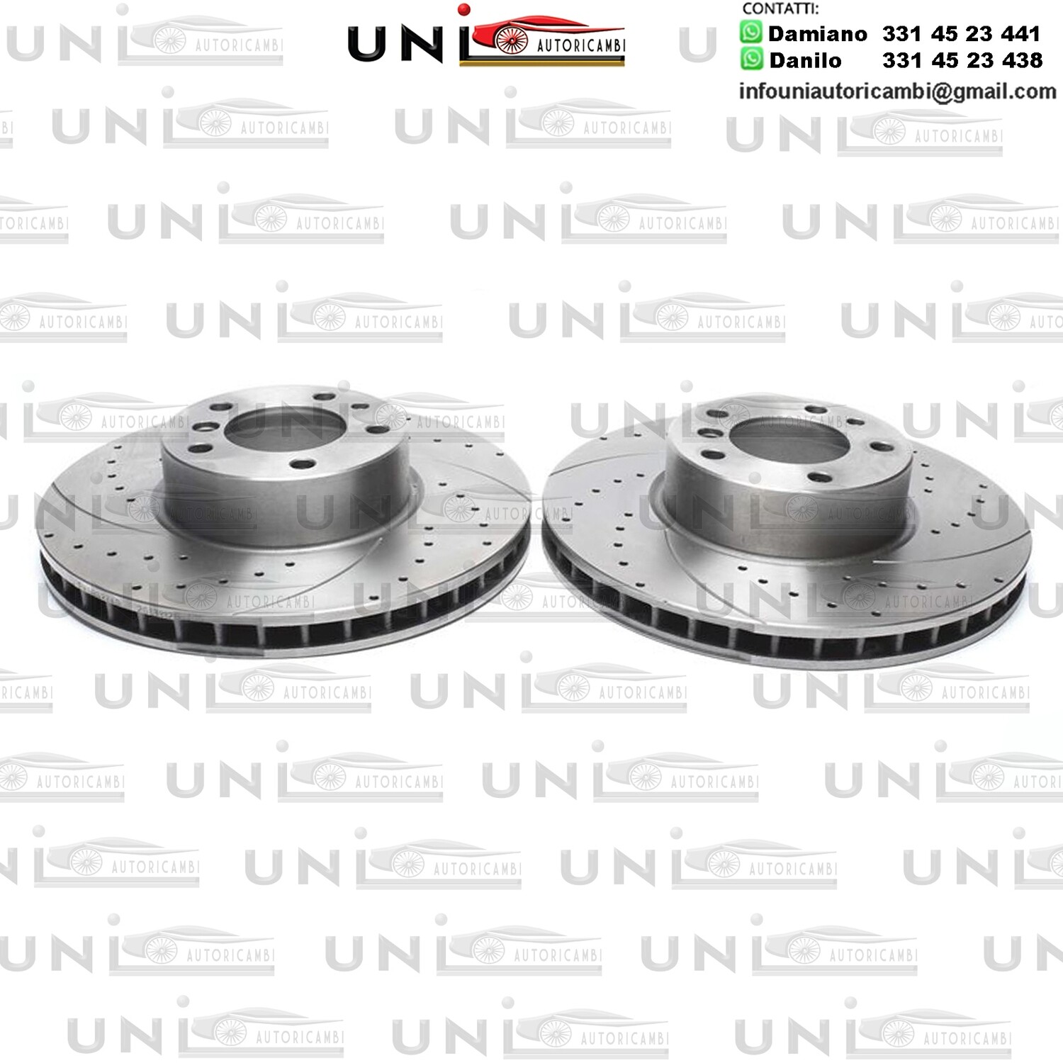 2X Dischi Sportivi Anteriori Baffati Forati Alpina B10 / BMW E31 / E32 / E38 / E39