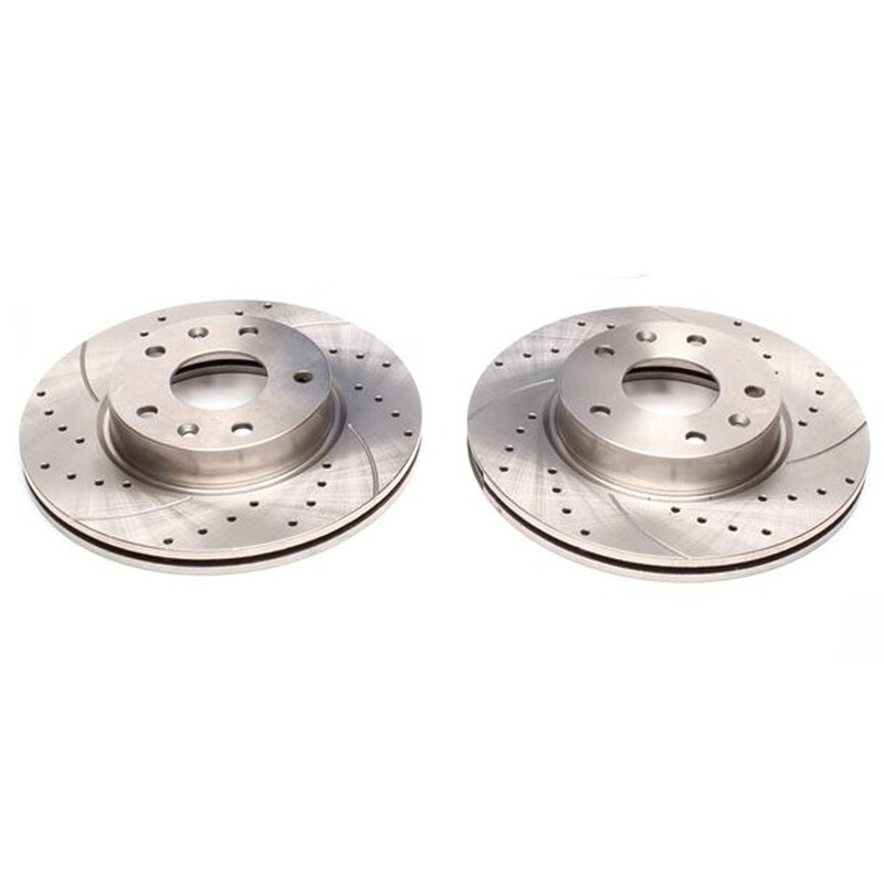 2X Dischi Sportivi Anteriori Baffati Forati Land Rover Freelander (LN) da 11.2000 a 10.2006
